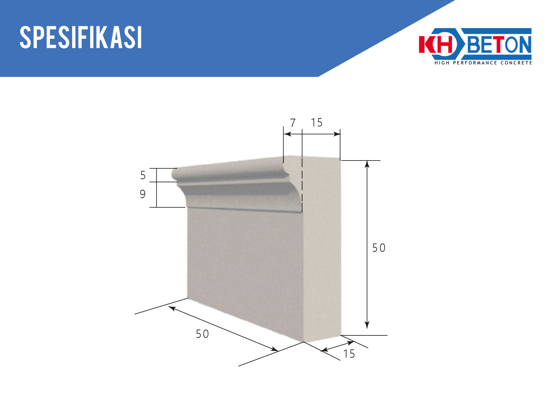 Kansteen Type 50 Profil