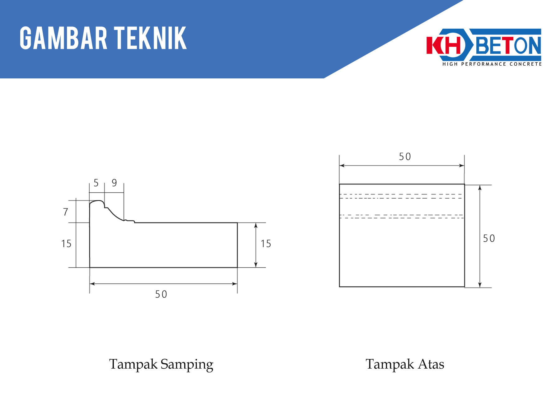 Kansteen Type 50 Profil